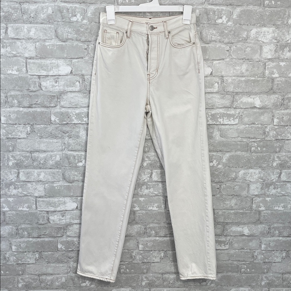 PacSun Cream Straight Leg Dad Jeans